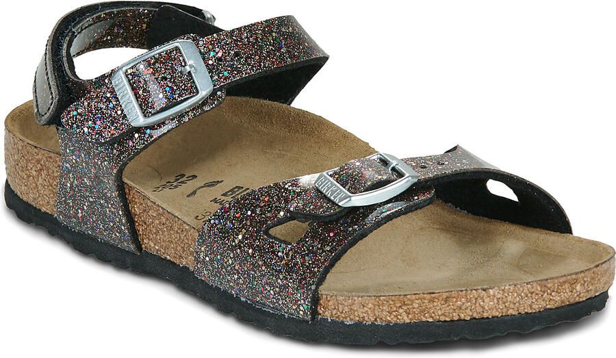 Birkenstock Kid's Rio AS Birko-Flor Cosmic Sparkle Sandalen Narrow bruin