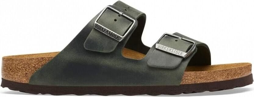 Birkenstock Sandalen Arizona Natural Oiled Leather Narrow Thyme