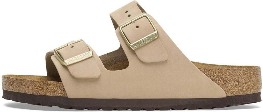 Birkenstock Verstelbare Logo Sandalen Rubberen Zool Beige - Foto 13