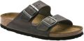 Birkenstock Leren Grijze Sliders Arizona Sfb Leoi Sandalen Grijs Unisex - Grijs
