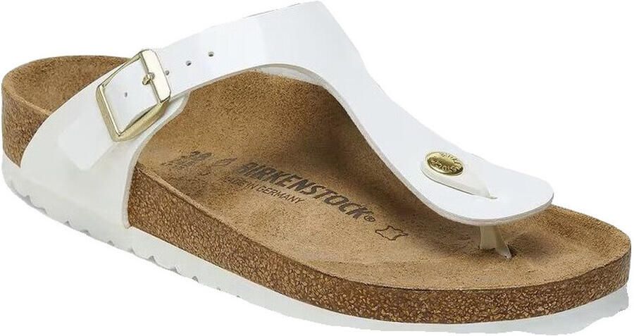 Birkenstock Gizeh Dames Slippers White Patent Narrow fit | Wit | Imitatieleer - Foto 4