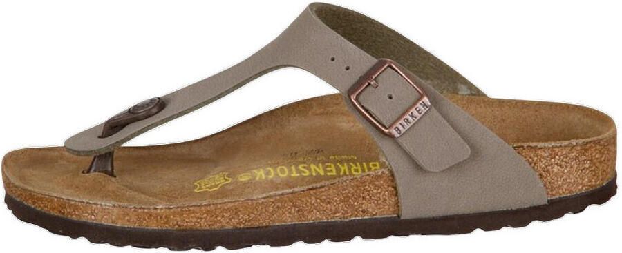 Birkenstock Platte sandalen Gizeh Nobuck Birko-Flor Regular Stone - Foto 14