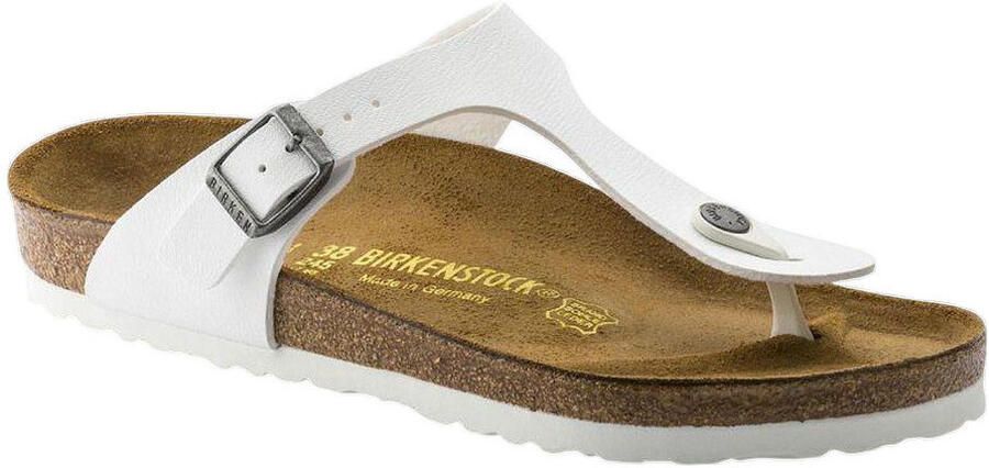 Birkenstock Slipper Gizeh 0745531 Wit Mat Normaal