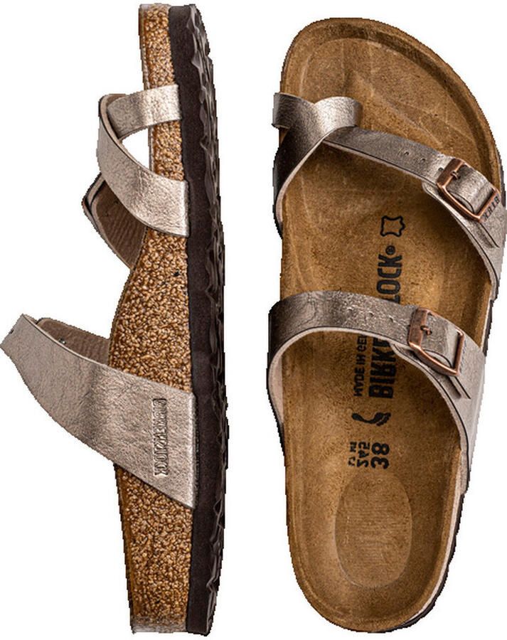 Birkenstock Mayari Dames Slippers Graceful Taupe Narrow fit | Taupe | Imitatieleer - Foto 4