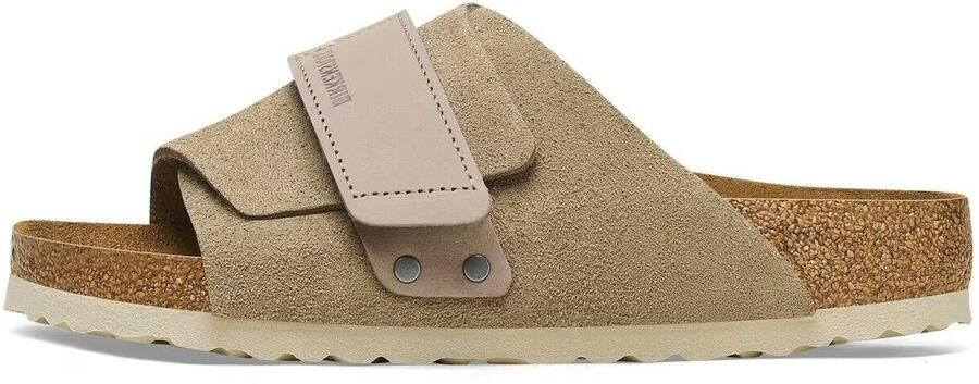 Birkenstock Anatomische Leren Sandalen met Klittenbandsluiting Beige - Foto 7