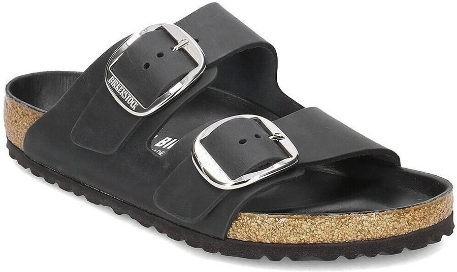 Birkenstock Big Buckle zwart vetleer regular sandalen dames (1011074) - Foto 4