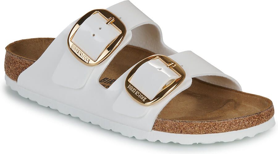 Birkenstock Arizona Grote Gesp Patent Witte Slippers Birko Flor Patent Fashion Wear - Foto 16