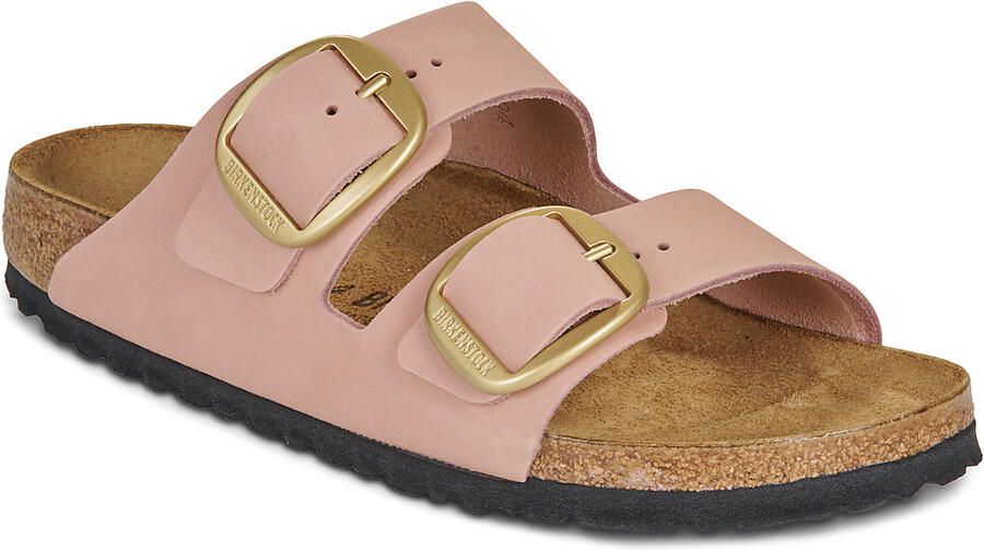 Birkenstock Klassieke Big Buckle Nubuck Leren Sandaal Pink Dames - Foto 5