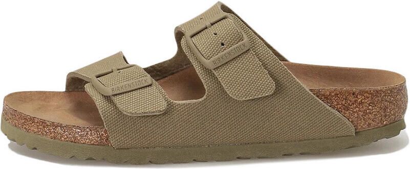 Birkenstock Arizona Tex Canvas Veg Faded Khaki Slides & sandalen 1023958 - Foto 4