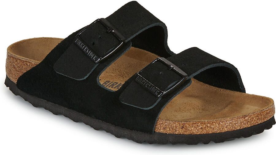 Birkenstock Zwarte Leren Sandalen Unisex Lage Stijl Black - Foto 13