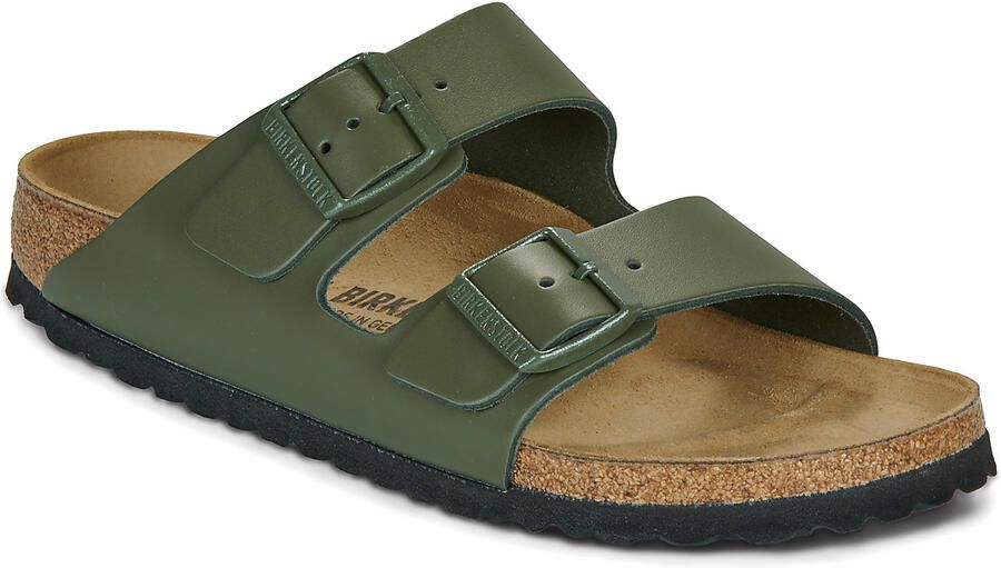 Birkenstock - s groen olijf slippers & muiltjes