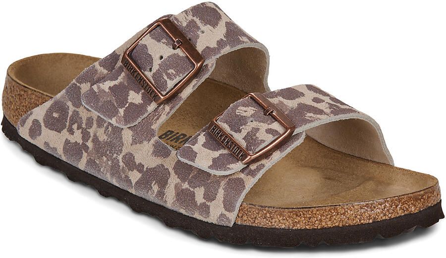 Birkenstock Suede Slippers en Sandalen Dames Bruin Suède