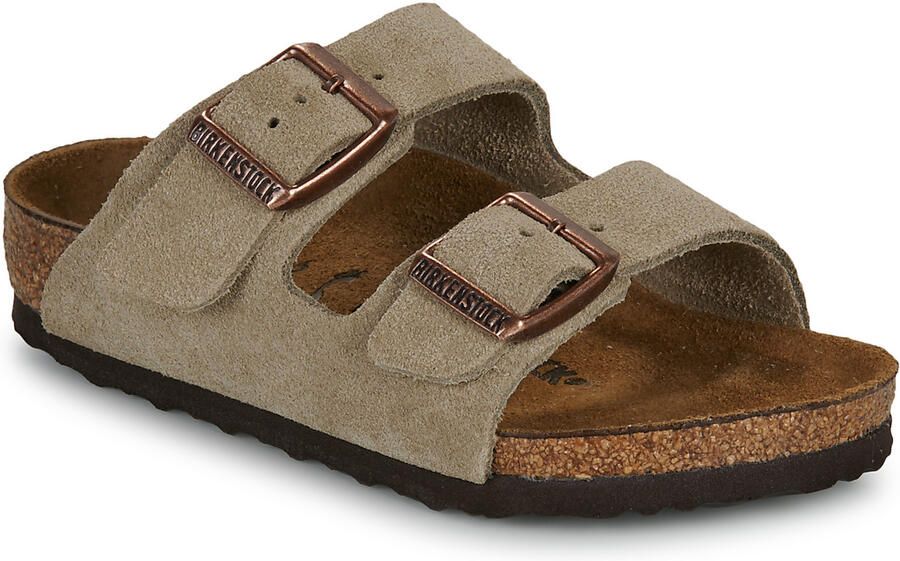 Birkenstock Kid's Arizona Suede Leather Sandalen Narrow beige bruin - Foto 7