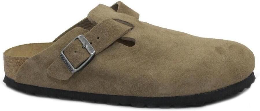 Birkenstock Sandalen Boston Suede Leather Narrow Dark Tea Tonal - Foto 3