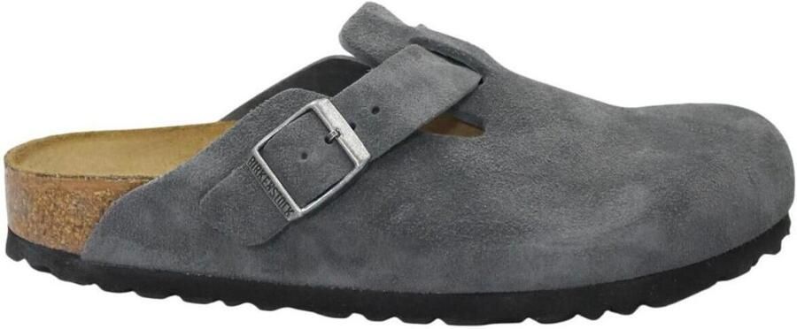 Birkenstock Boston Suède Charcoal Smal Voetbed Unisex Instapper - Foto 3