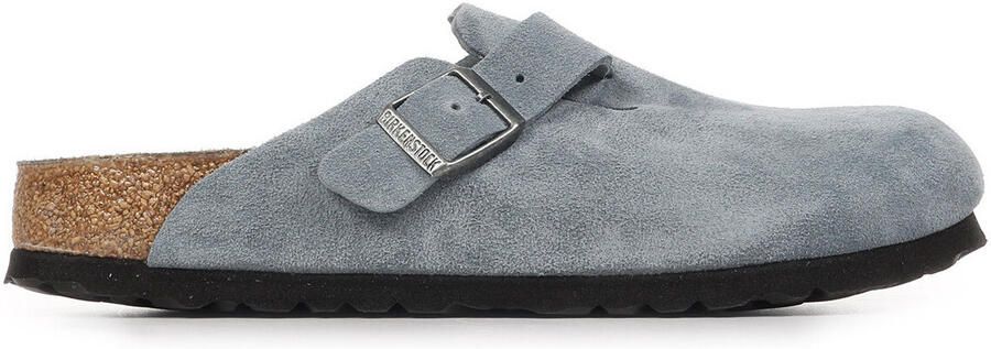 Birkenstock Klompen Boston Suede Leather Narrow Stone Blue - Foto 2