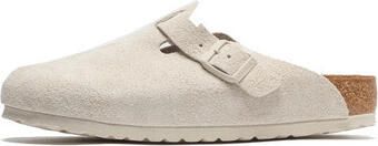 Birkenstock Slippers Boston Suede Antique White - Foto 7