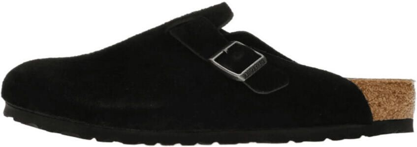 Birkenstock Slippers Boston Suede Black