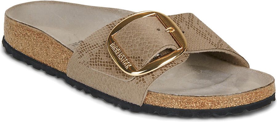 Birkenstock Slippers Madrid Big Buckle 1032935 Python Gray Taupe Smal - Foto 2