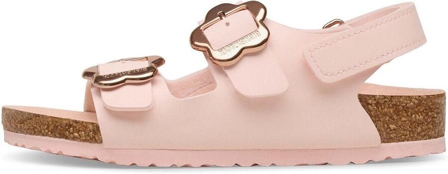 Birkenstock Kid's Milano AS Flower Buckle Birko-Flor Sandalen Narrow roze - Foto 3