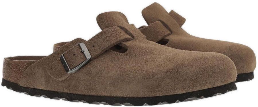 Birkenstock Platte sandalen Boston Suede Leather Narrow Dark Tea Tonal - Foto 16