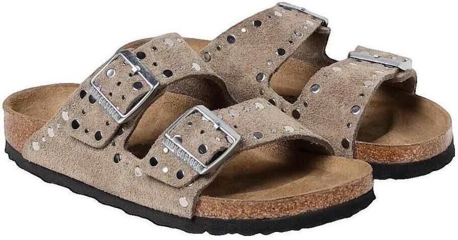 BIRKENSTOCK Teenslippers Dames Arizona Rivet Border Maat: 43 Materiaal: Suède Kleur: Beige - Foto 16