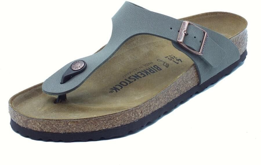 Birkenstock Platte sandalen Gizeh Nobuck Birko-Flor Regular Stone - Foto 13
