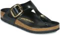 Birkenstock Damessandalen Gizeh Big Buckle Natural Leather Patent Large Zwart Dames - Zwart