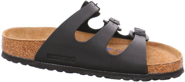 BIRKENSTOCK Slippers Dames Soft Foodbed Maat: 36 Materiaal: Leer Kleur: Zwart - Foto 14