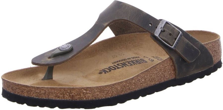 Birkenstock Gizeh Slippers Faded Khaki Regular fit | Groen | Nubuck - Foto 4