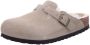 Birkenstock BOSTON SHEARLING SUEDE LEATHER pantoffels pantoffels Taupe - Thumbnail 3