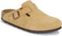 Birkenstock Beige Sandalen met Suède Bovenwerk en Verstelbare Metalen Gesp Beige - Thumbnail 14