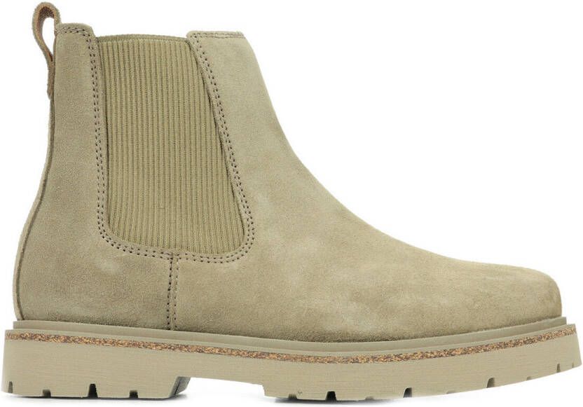 BIRKENSTOCK Chelsea Boots Dames Highwood Slip On Mid W Suède Taupe