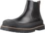 Birkenstock Zwarte Leren Laarzen met Rubberen Zool Black Dames - Thumbnail 2