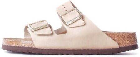 Birkenstock Verstelbare Logo Sandalen Rubberen Zool Beige - Foto 13