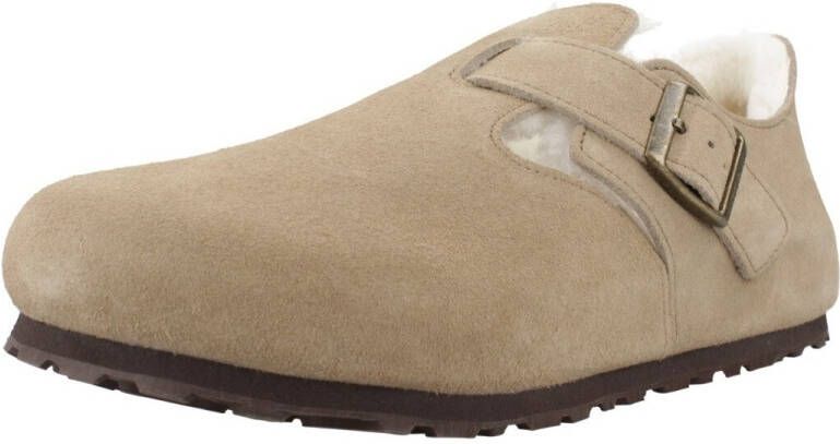 Birkenstock LONDON SHEARLING SUEDE LEATHER Dames pantoffelsHeren pantoffels Taupe - Foto 12