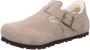 Birkenstock LONDON SHEARLING SUEDE LEATHER Dames pantoffelsHeren pantoffels Taupe - Thumbnail 6