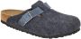 Birkenstock Boston Natural Leather Textile Felt Sandalen Regular blauw - Thumbnail 1