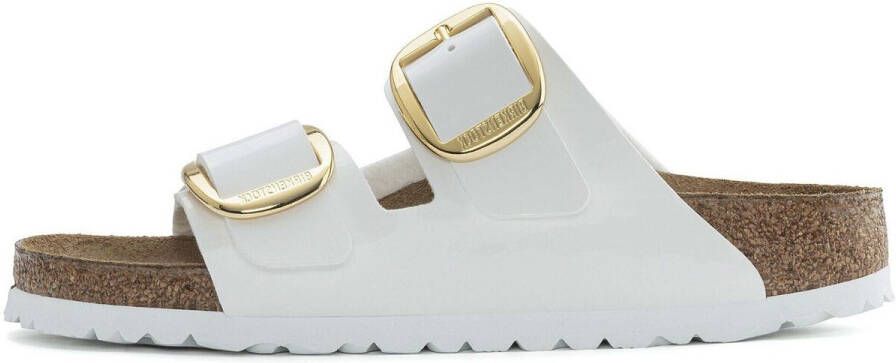 Birkenstock Arizona Grote Gesp Patent Witte Slippers Birko Flor Patent Streetwear - Foto 17