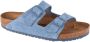 Birkenstock Arizona Blauwe Lederen Sandalen Blue - Thumbnail 2