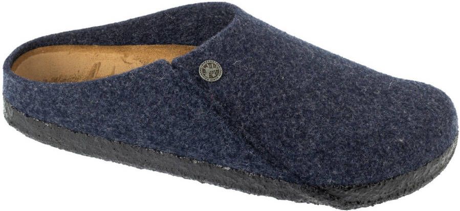 Birkenstock Pantoffels Andermatt Wolvilt Sloffen Standaard Blauw Regular - Foto 5