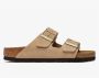 Birkenstock Verstelbare Logo Sandalen Rubberen Zool Beige - Thumbnail 2