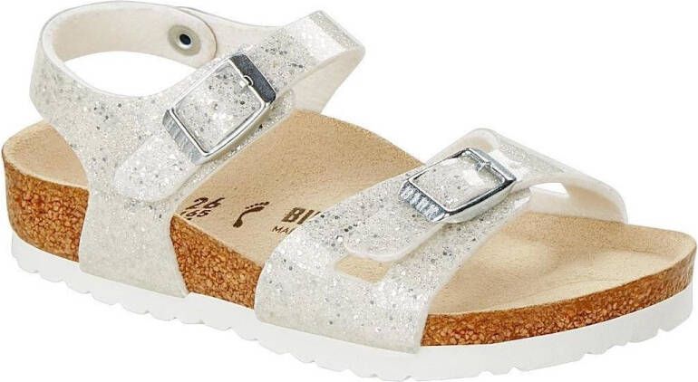 Birkenstock Rio Kids Sandalen Cosmic Sparkle White Narrow fit | Wit | Imitatieleer - Foto 5