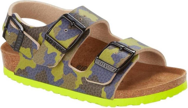 Birkenstock Sandalen Milano kids desert soil camo met gespsluitingen