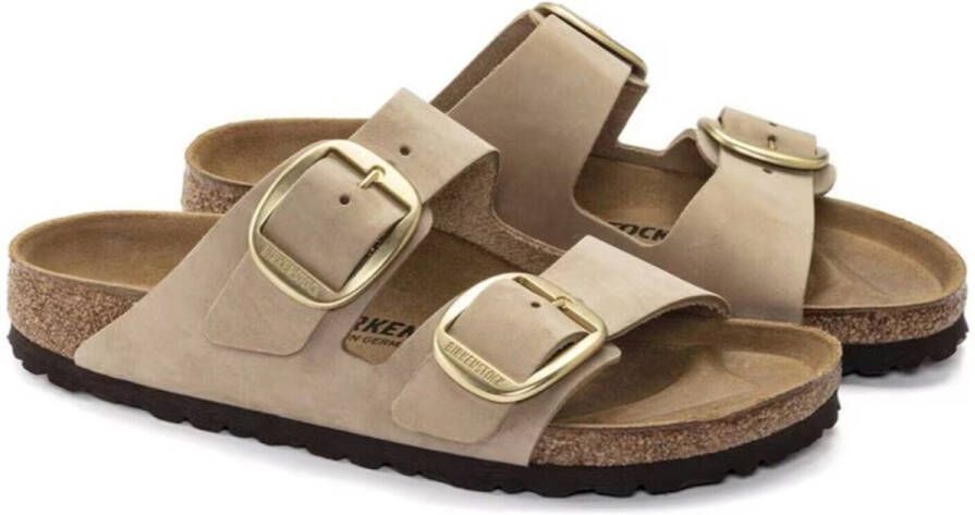 BIRKENSTOCK Slippers Dames Arizona Big Buckle Maat: 39 Materiaal: Nubuck Kleur: Beige - Foto 10