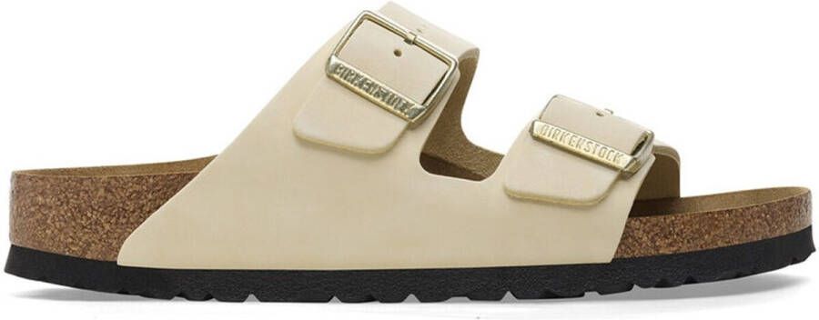 BIRKENSTOCK Arizona Nubuck Ecru narrow Beige Nubuck Plateau sandalen Dames - Foto 13
