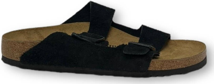 Birkenstock Zwarte Leren Sandalen Unisex Lage Stijl Black - Foto 12