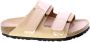 Birkenstock Nubuck Leren Sandalen met Verstelbare Banden Beige Dames - Thumbnail 2