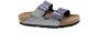 Birkenstock Arizona Birko-flor Smalle Sandalen Zilver - Thumbnail 3
