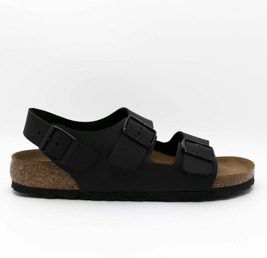 Birkenstock Zwarte Sandalen met Leren en Synthetische Voering Black - Foto 10